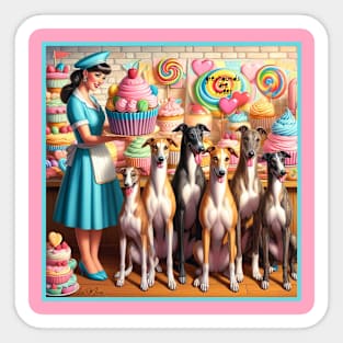 Six Greyhounds, a Cupcake Bakery, and a Retro Girl Sticker